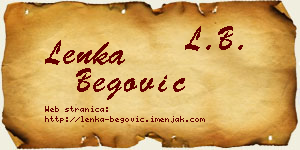 Lenka Begović vizit kartica